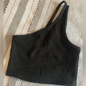 NWT Aerie One Shoulder Black Top